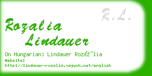 rozalia lindauer business card
